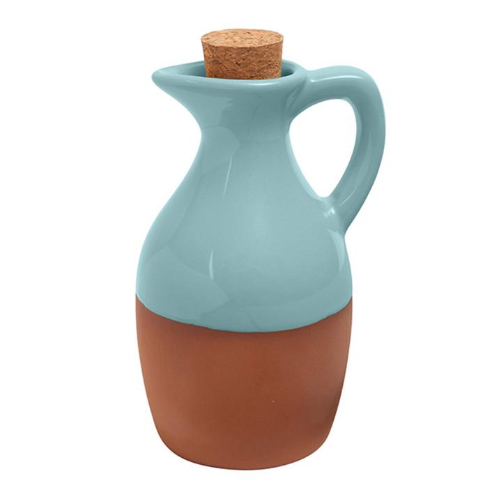 Dexam Sintra Glazed Terracotta Oil Drizzler - Duck Egg